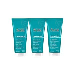 New 3 Pack Avene Cleanance Cleansing Gel 6.7 oz each Face Body Acne